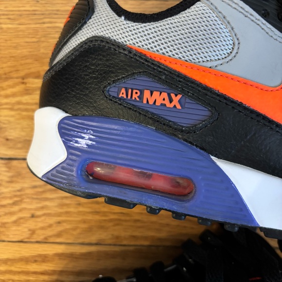 Nike Kids Air Max Gray and Orange Sneakers - Picture 3 of 11
